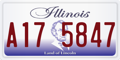IL license plate A175847