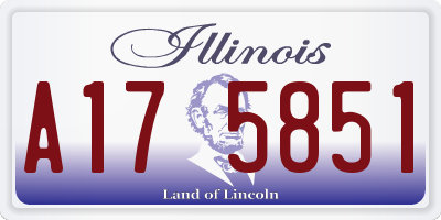 IL license plate A175851
