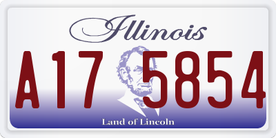 IL license plate A175854