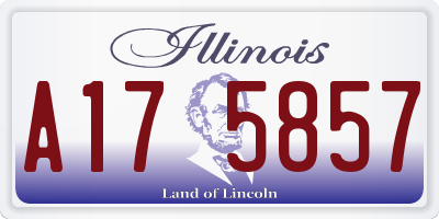 IL license plate A175857