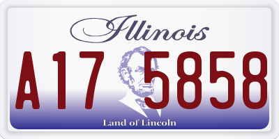 IL license plate A175858