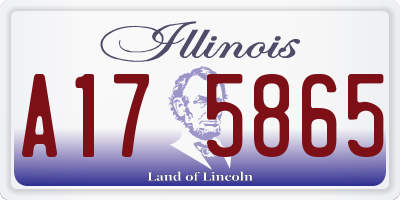 IL license plate A175865
