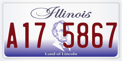 IL license plate A175867