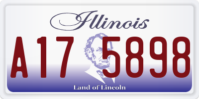 IL license plate A175898
