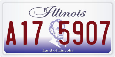 IL license plate A175907