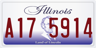 IL license plate A175914