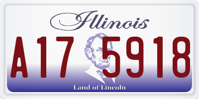 IL license plate A175918