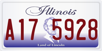 IL license plate A175928