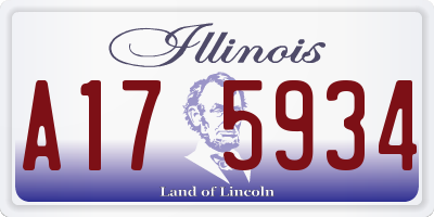 IL license plate A175934