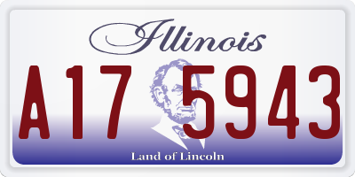IL license plate A175943