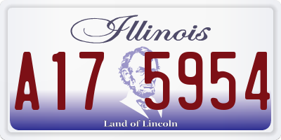 IL license plate A175954