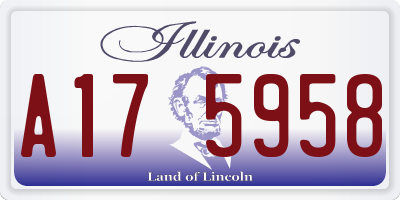 IL license plate A175958