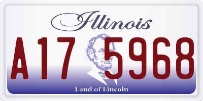 IL license plate A175968