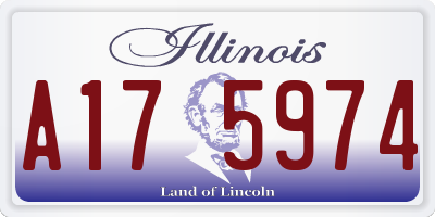 IL license plate A175974