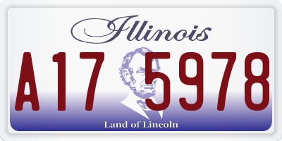 IL license plate A175978