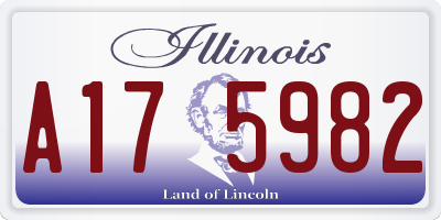 IL license plate A175982