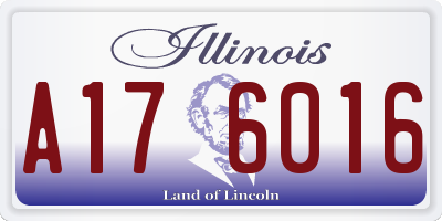IL license plate A176016