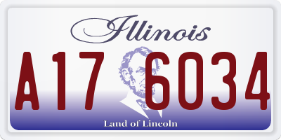 IL license plate A176034