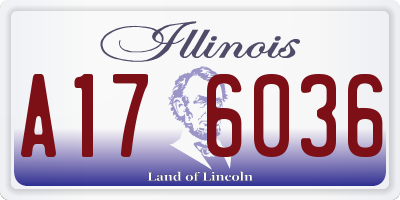 IL license plate A176036
