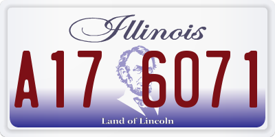 IL license plate A176071