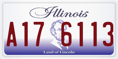 IL license plate A176113