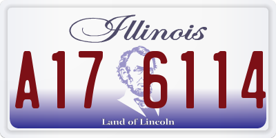 IL license plate A176114