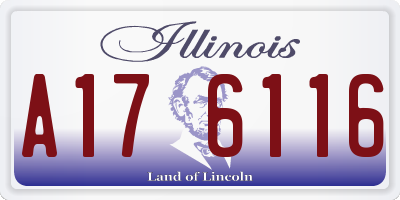 IL license plate A176116