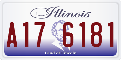 IL license plate A176181