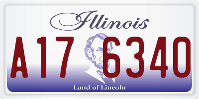 IL license plate A176340