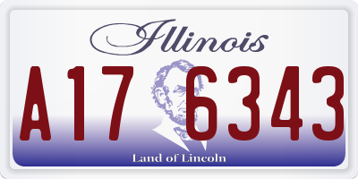 IL license plate A176343