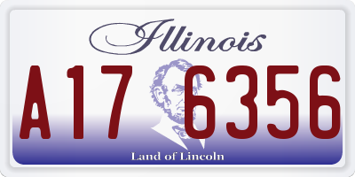 IL license plate A176356