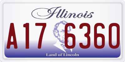 IL license plate A176360