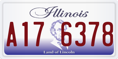 IL license plate A176378
