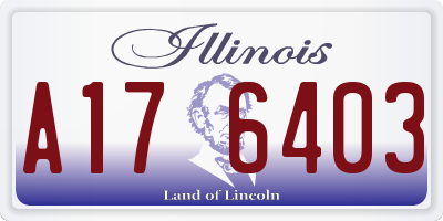 IL license plate A176403