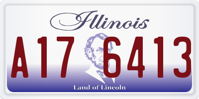 IL license plate A176413