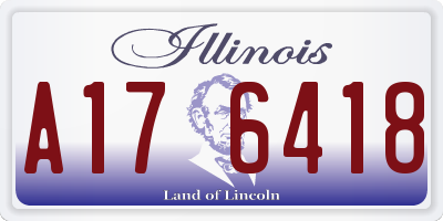 IL license plate A176418