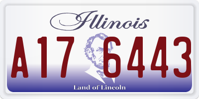 IL license plate A176443