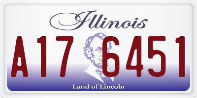 IL license plate A176451