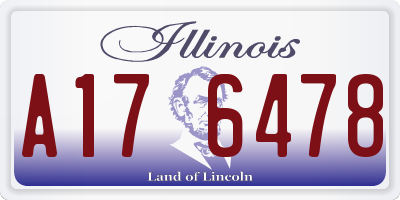 IL license plate A176478