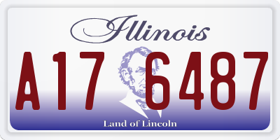 IL license plate A176487