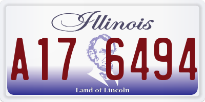 IL license plate A176494