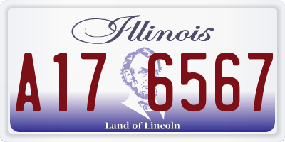 IL license plate A176567