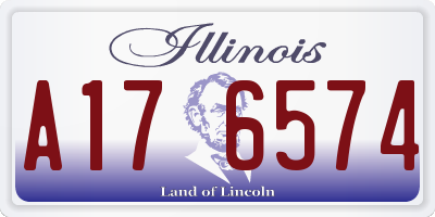 IL license plate A176574