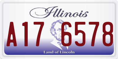 IL license plate A176578