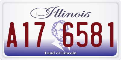 IL license plate A176581