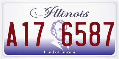IL license plate A176587