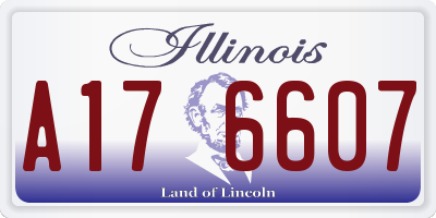 IL license plate A176607