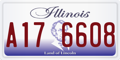 IL license plate A176608