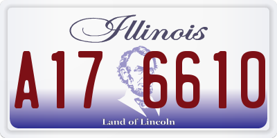 IL license plate A176610