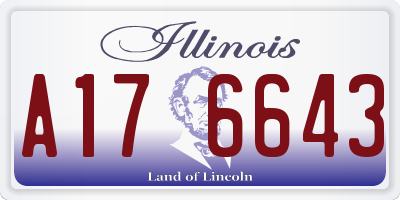 IL license plate A176643